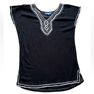 Blue Ginger Swimsuit 30” long Coverup Classic Resort Wear Size L